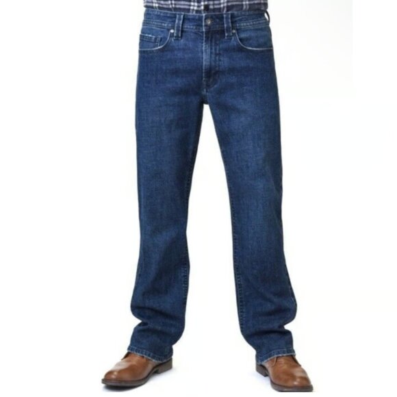 T.K.‎ Axel Men's Slim Boot Cut Stretch 5 Pocket Denim Jean - Picture 1 of 7